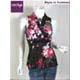 Japanese Kimono Sleeveless Blouse Top Black