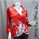 Kimono Design Wrap Tie Top Red
