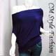 Off / One Shoulder Cowl Ruch Blouse Purple