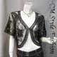 Sequined Embroidery Shrug Bolero Black