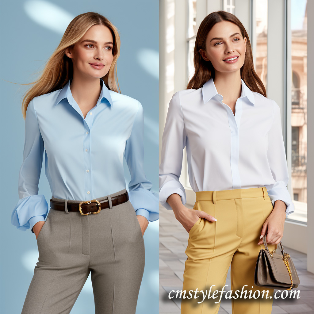 Business casual with blouse and trousers